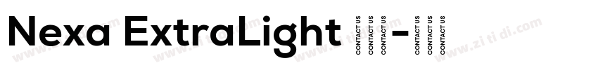 Nexa ExtraLight 超亮体字体转换